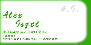 alex isztl business card
